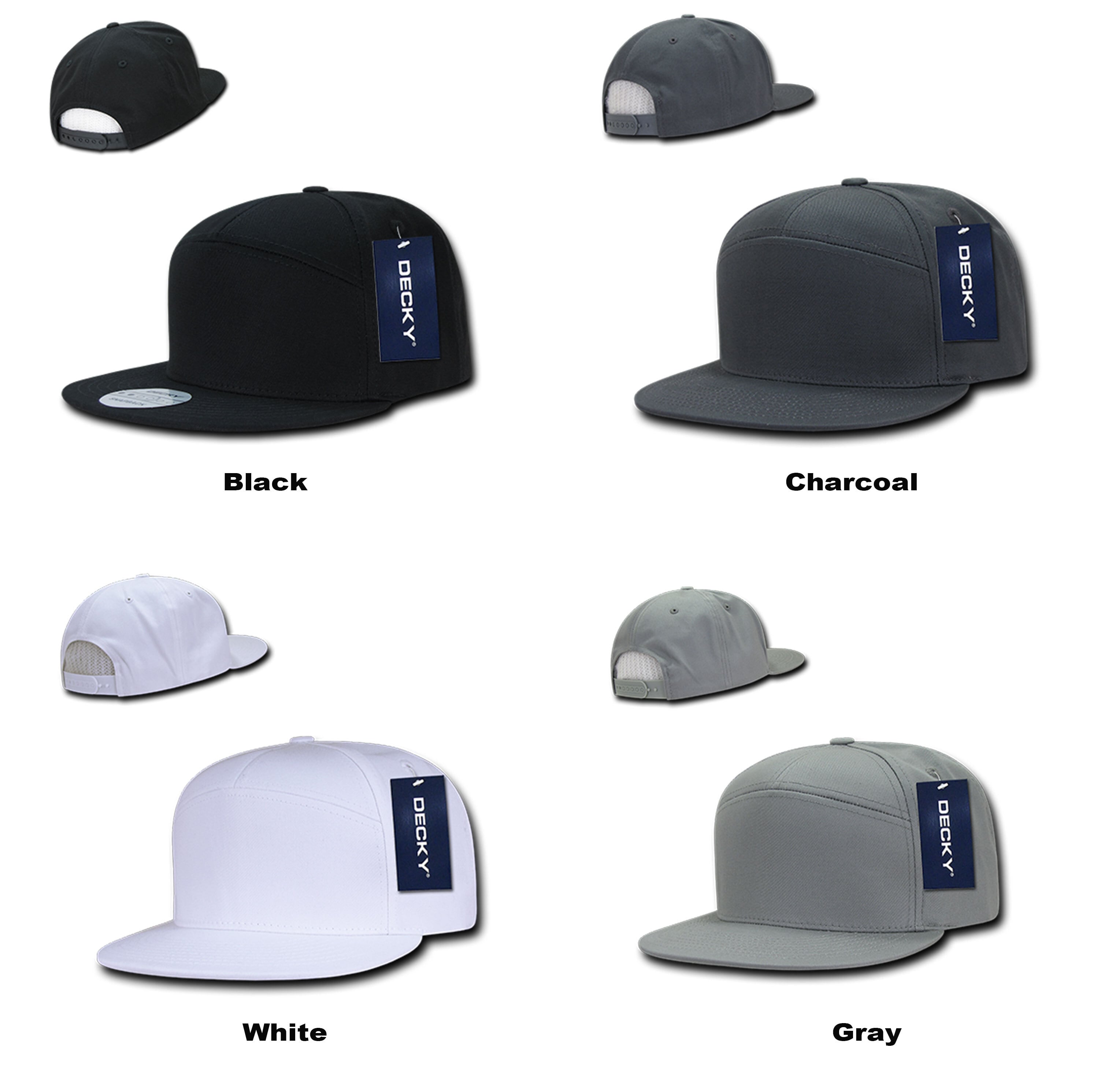 【在庫限り】 DECKY ディッキー 7 Panel Snapbacks (品番1098)