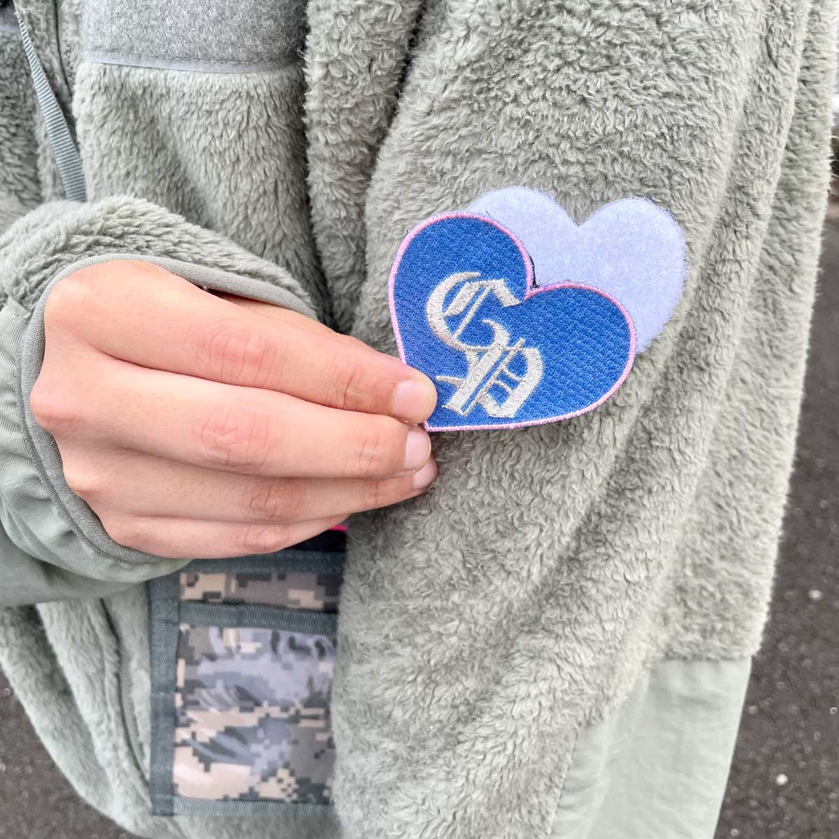 Velcro tape embroidery sticker badge 80mm x 80mm or less (set of 5) (#WAP-80-6)