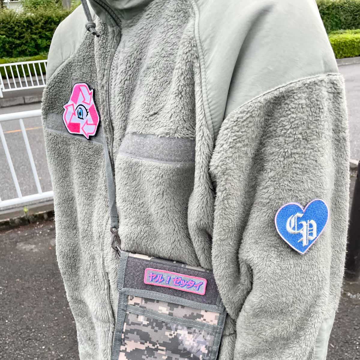 Velcro tape embroidery sticker badge 80mm x 80mm or less (set of 5) (#WAP-80-6)