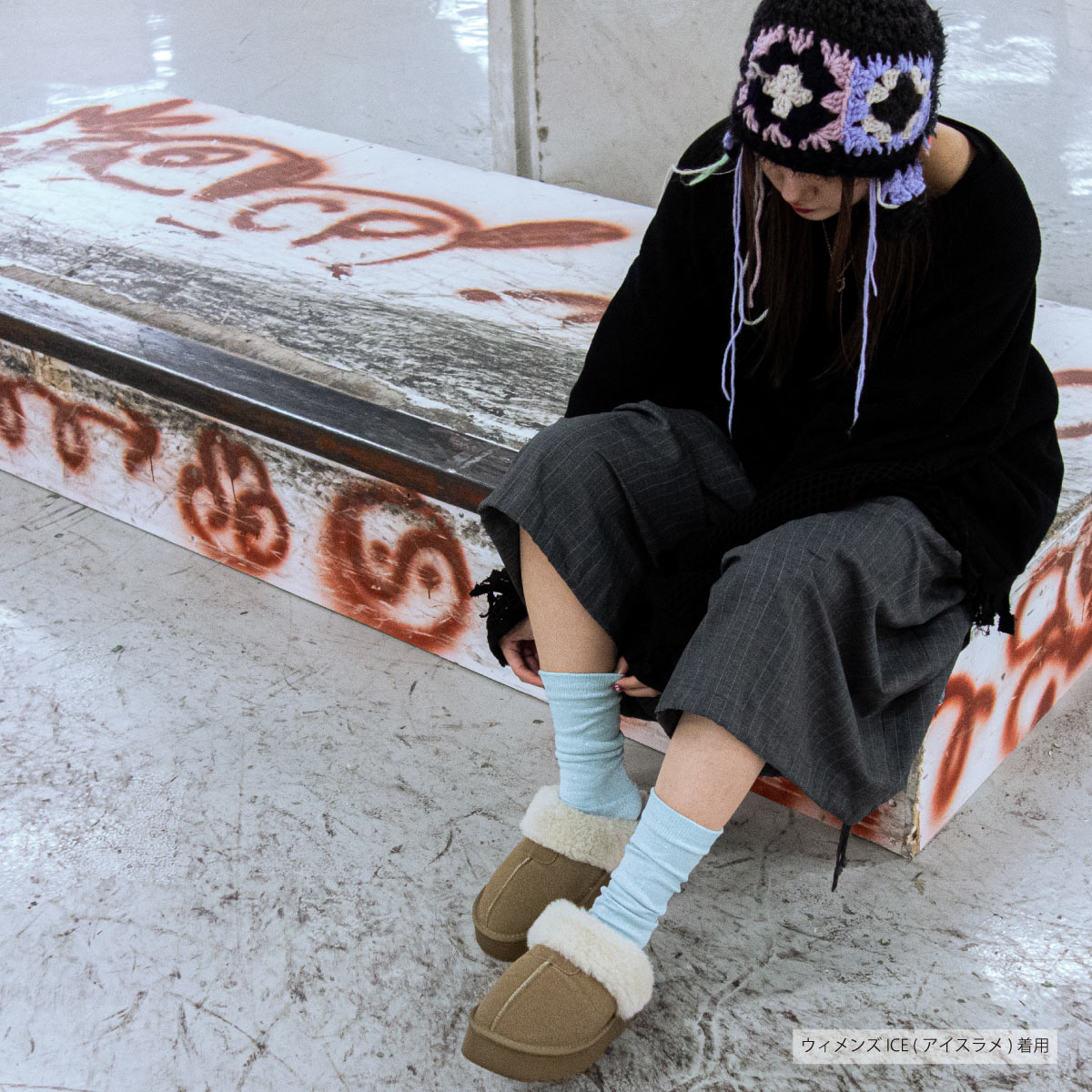 ウィメンズ オリジナル ラメ カジュアルソックス (品番CPWS-014)