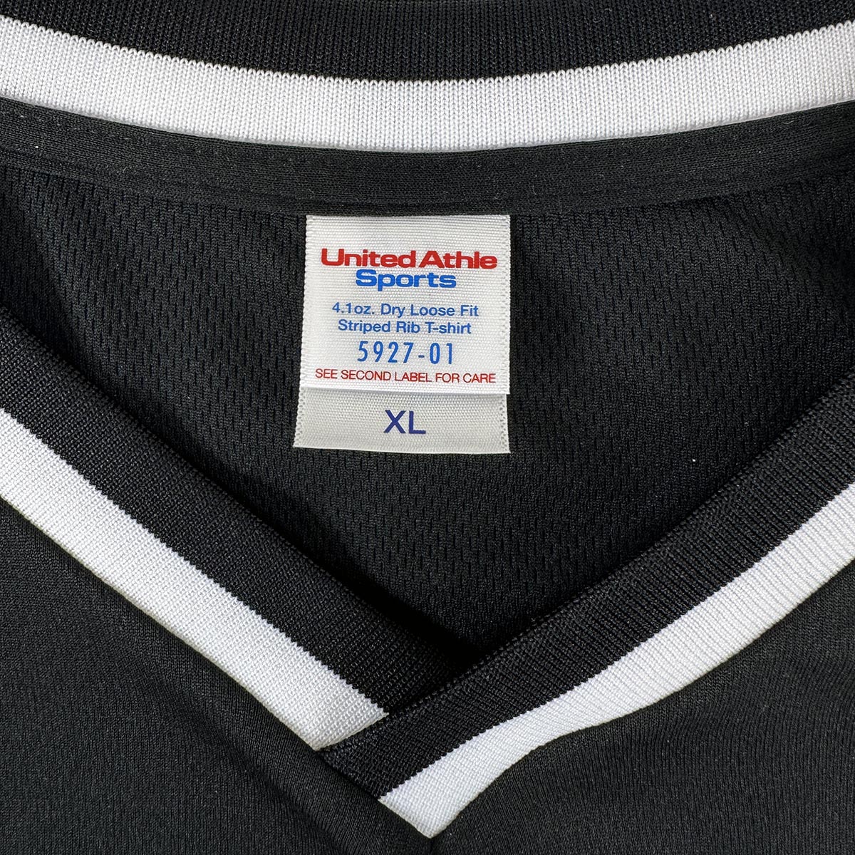 United Athle ユナイテッドアスレ 4.1 oz ドライアスレチック ルーズフィット ラインリブ Tシャツ (品番5927-01)