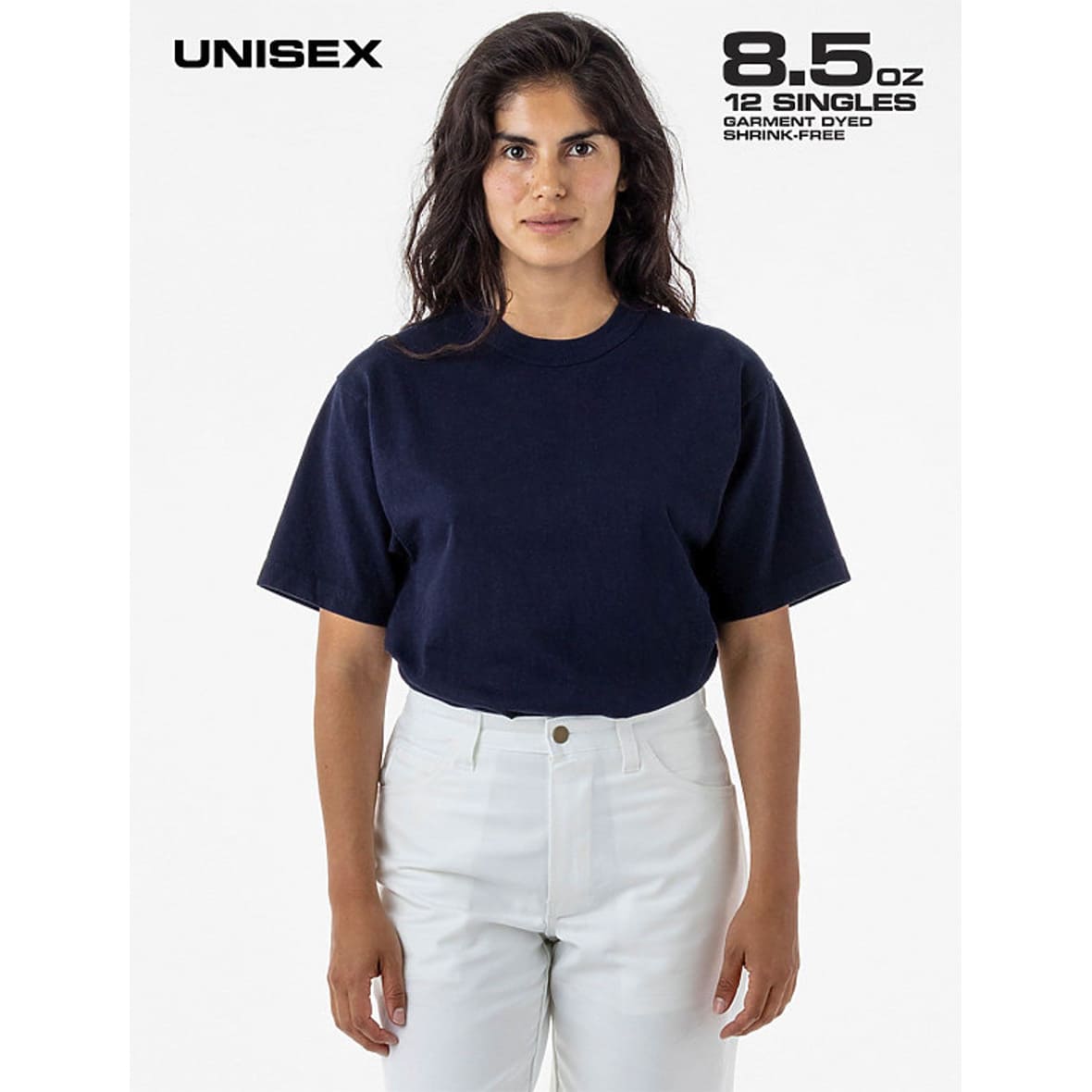【U LAN】USA old printing pigment short sleeves 1203GD Unisex - Short Sleeve Binding Garment Dye T-Shirt