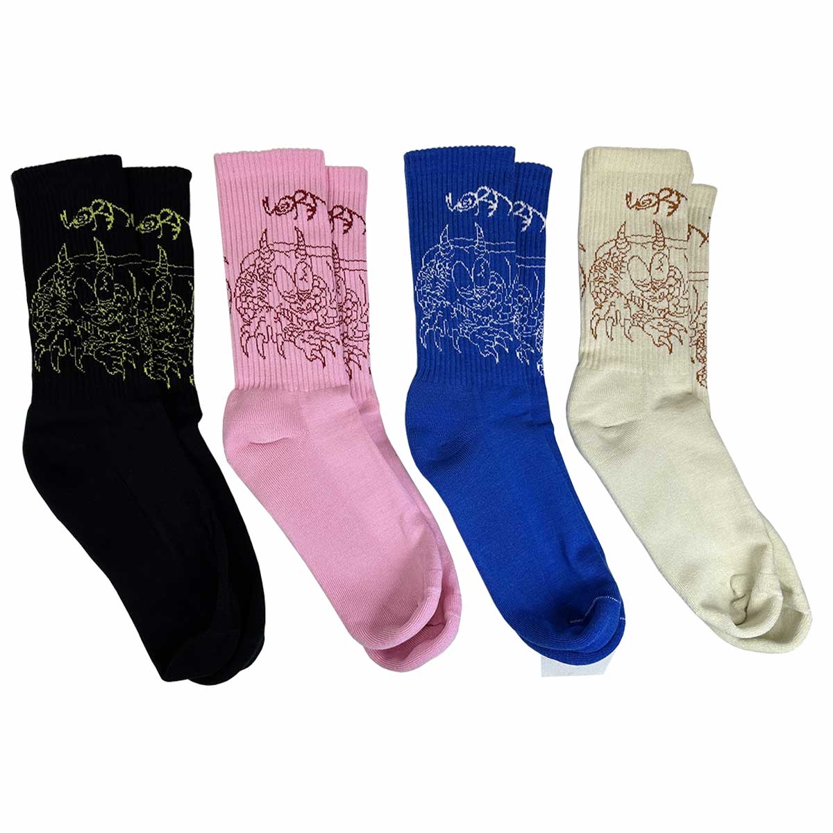 メンズ オリジナル 総柄編みスポーツソックス (品番CPWS-015)