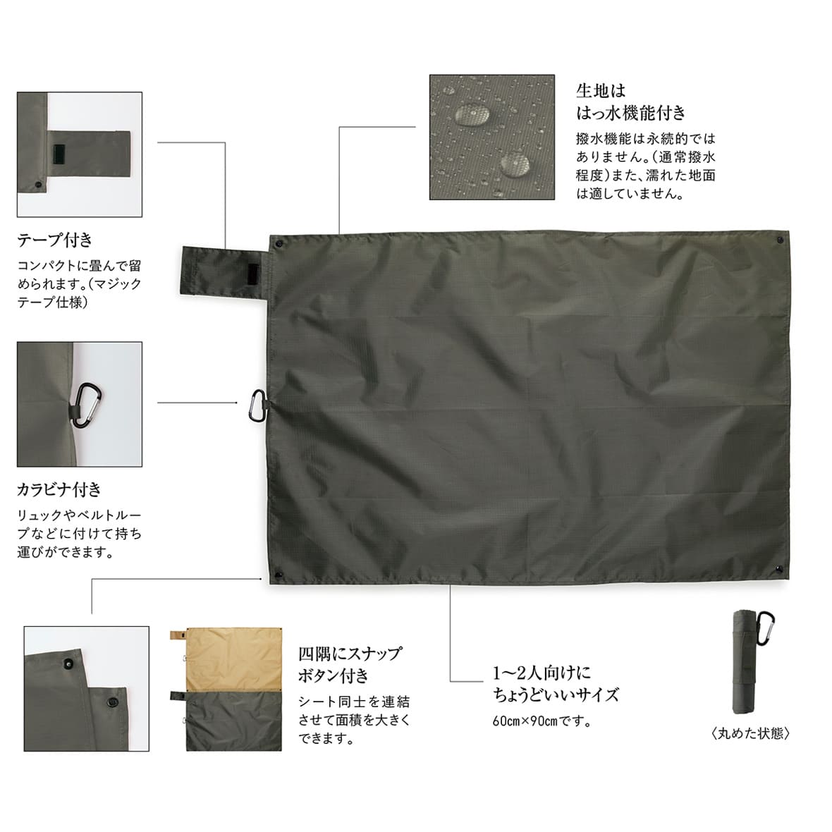 TRUSS トラス リップシングルピクニックシート (品番RPS-305)