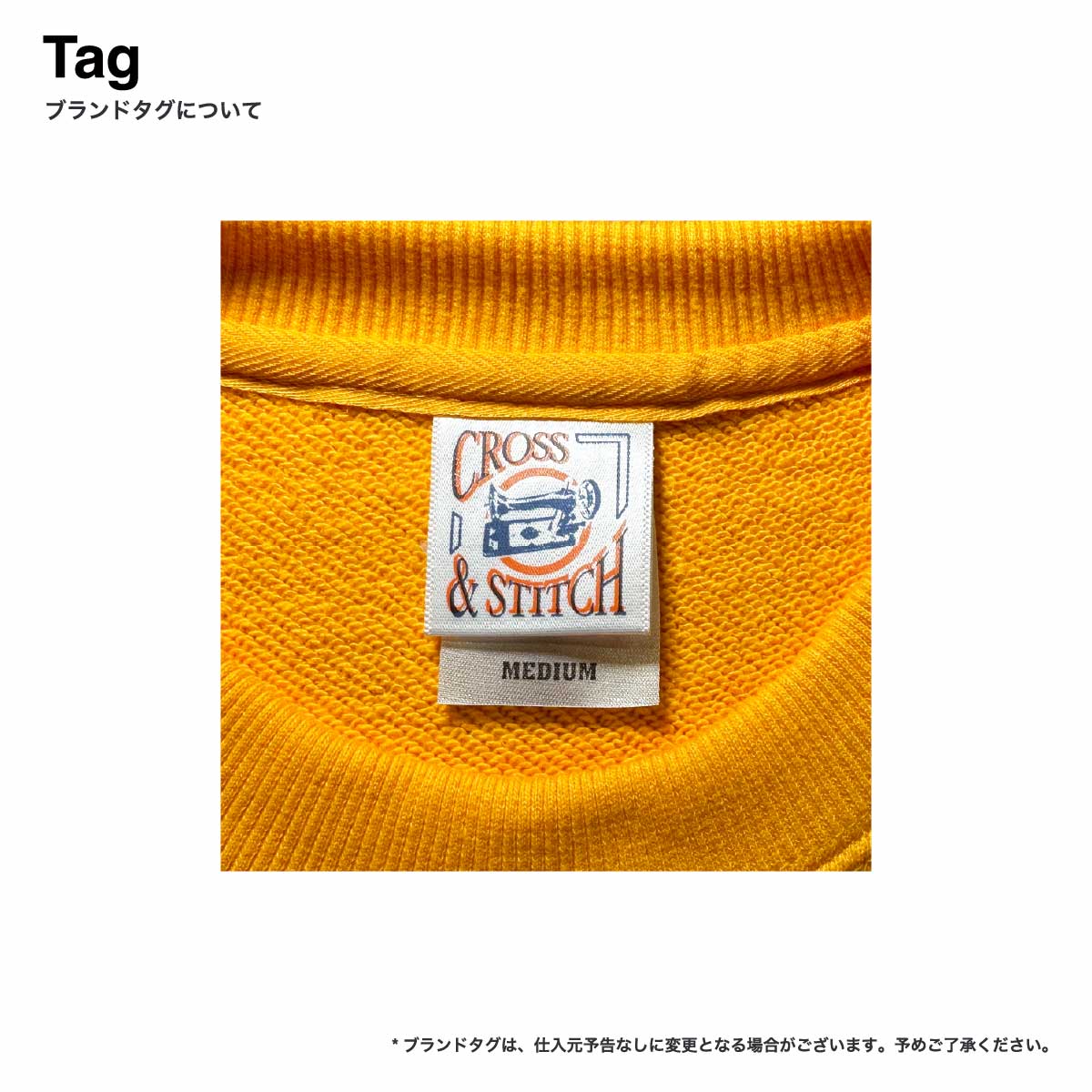 CROSS & STITCH クロスアンドスティッチ 10.0 oz レギュラーウェイト スウェットシャツ (品番SW2210)