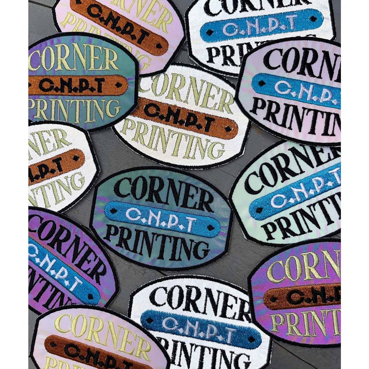 Reflector and Aurora Materials Embroidery Badge 80mm x 80mm or Less (Set of 10) (#WAP-80-2)