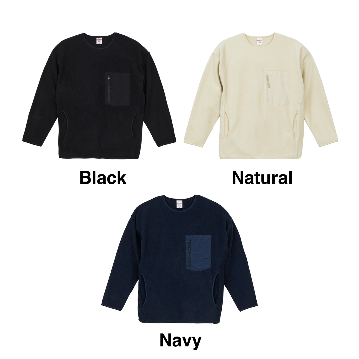 United Athle ユナイテッドアスレ マイクロフリース クルーネック シャツ (一重) (品番7098-01)