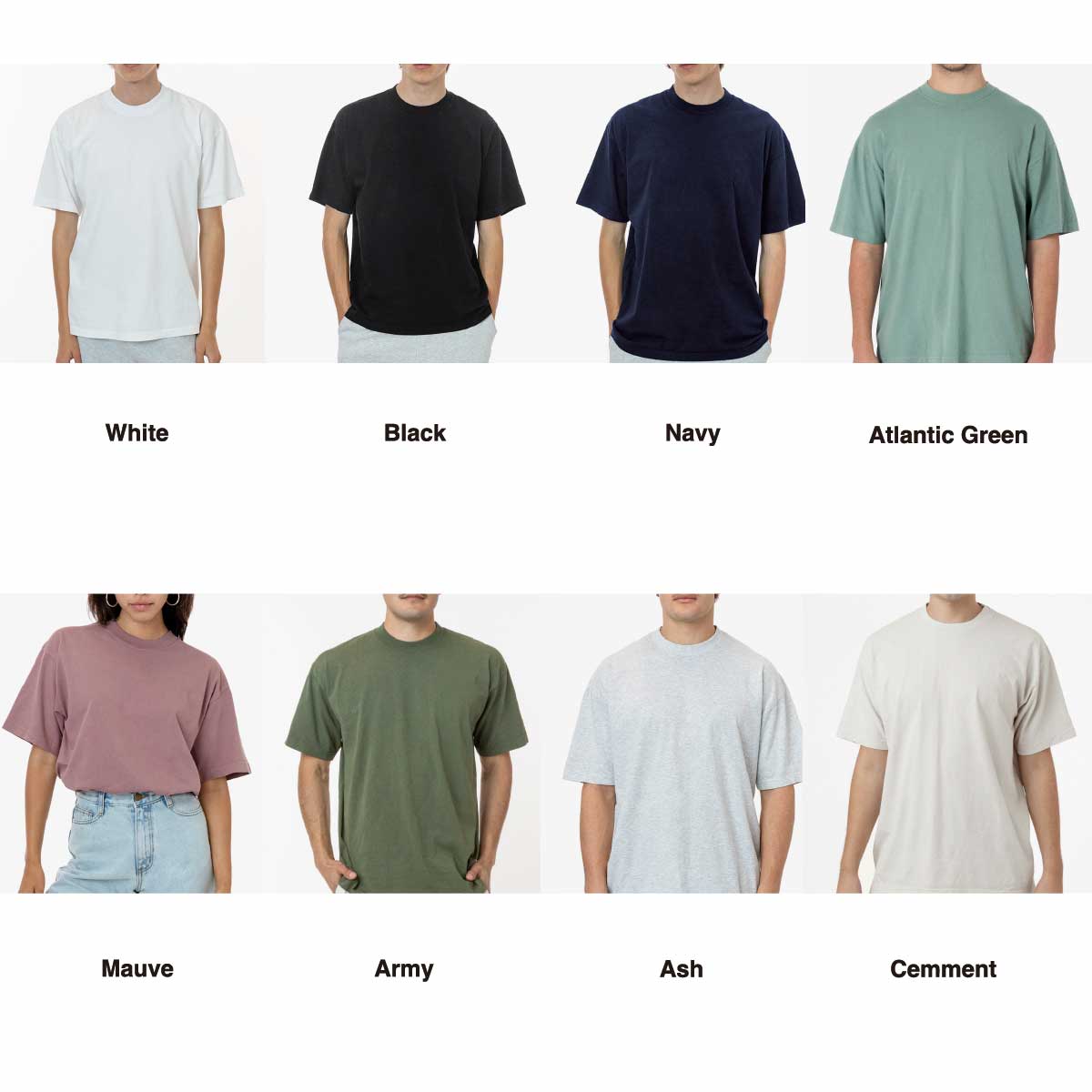 LOS ANGELES APPAREL S/S G-Dye CrewNeck 6.5oz [*Domestic] (#1801GD-Z)
