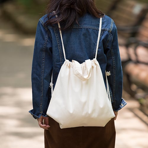 Trade Works 5.0 oz Cotton Backpack with Handles (#TR-0870)