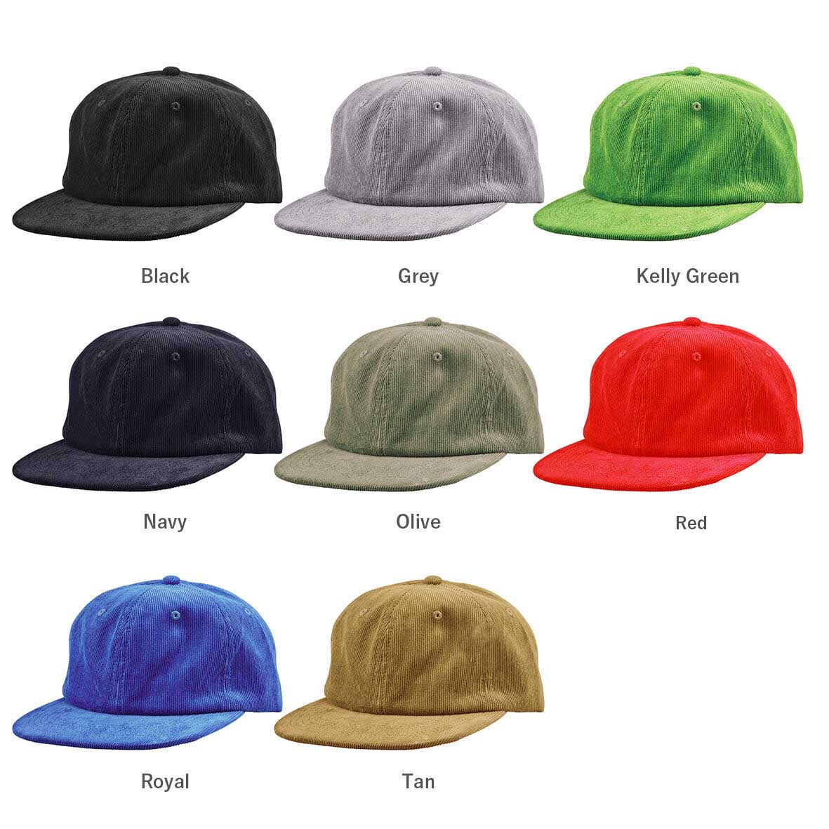 Cali Headwear カリヘッドウェア Unstructured 6 Panel Corduroy Cap (品番CRD65)