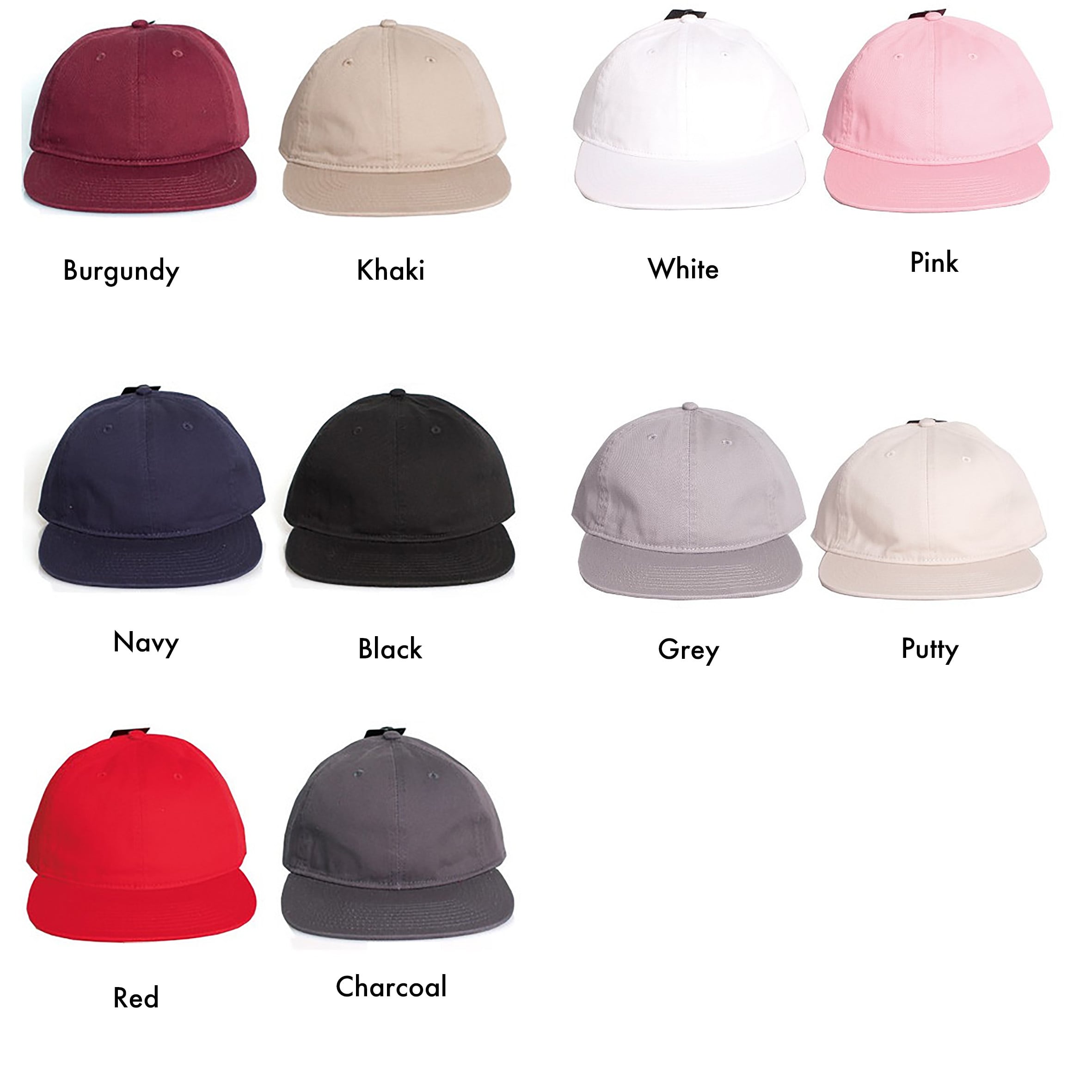 newhattan Cotton Flat Visor Unstructured Cap (#1480)