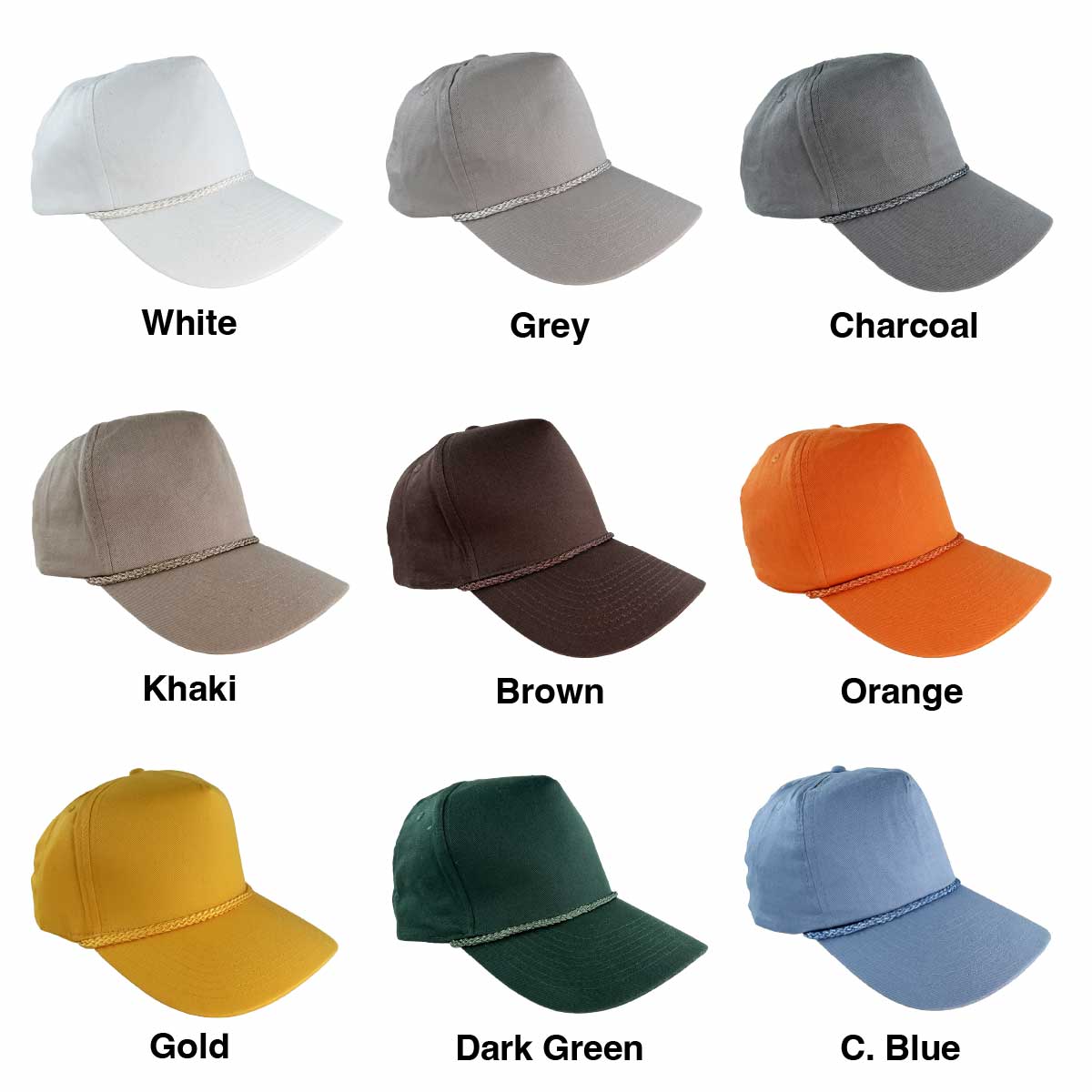 [Stock Only]  Cobra Caps 5 Panel Twill Snap Back Golf (#TSG)