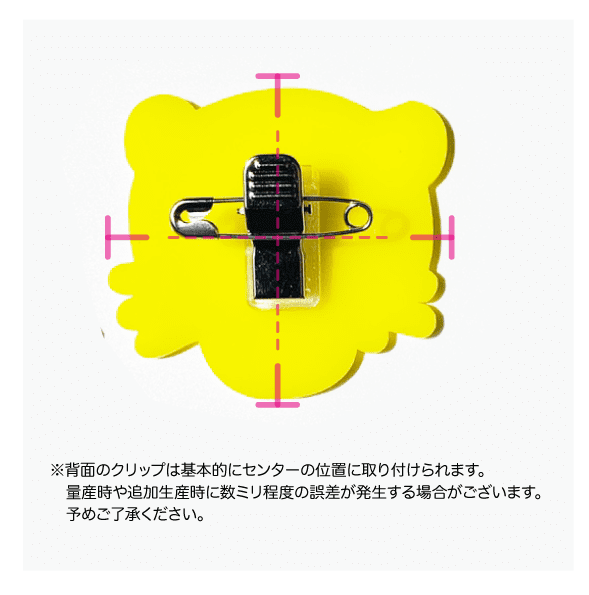 CORNER PRINTING | アクリルクリップバッジ (4cm×4cm) (5個
