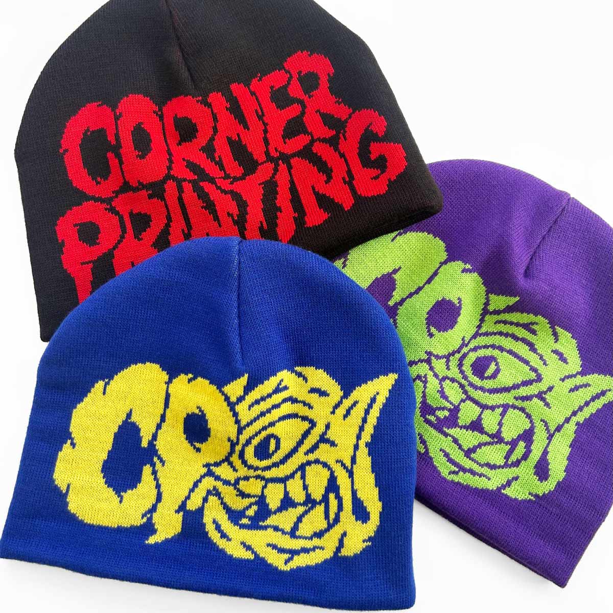 オリジナル編みシングルビーニー [柄糸1色] (品番CPKN-001)