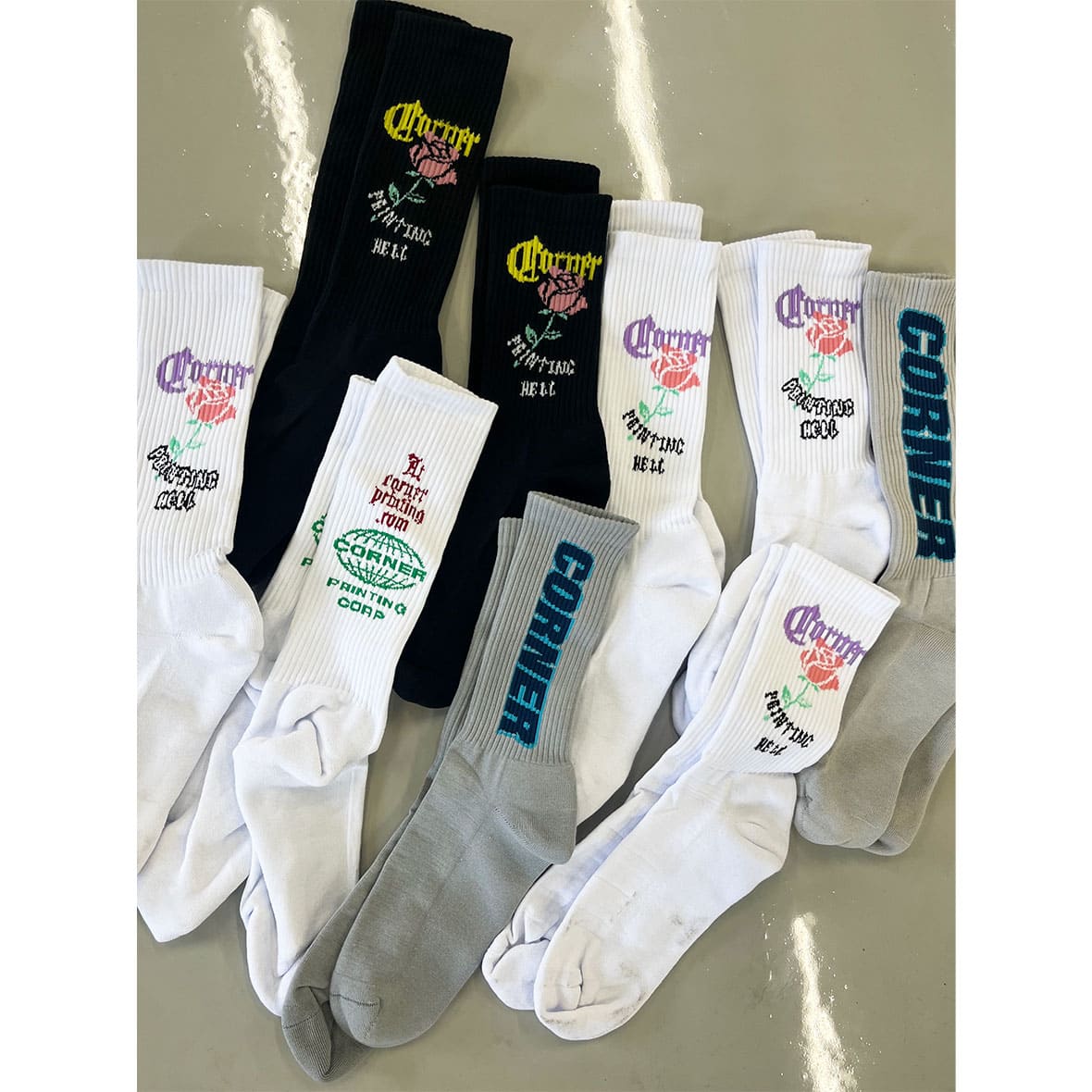 メンズ オリジナル編みスポーツソックス  (品番CPWS-001)