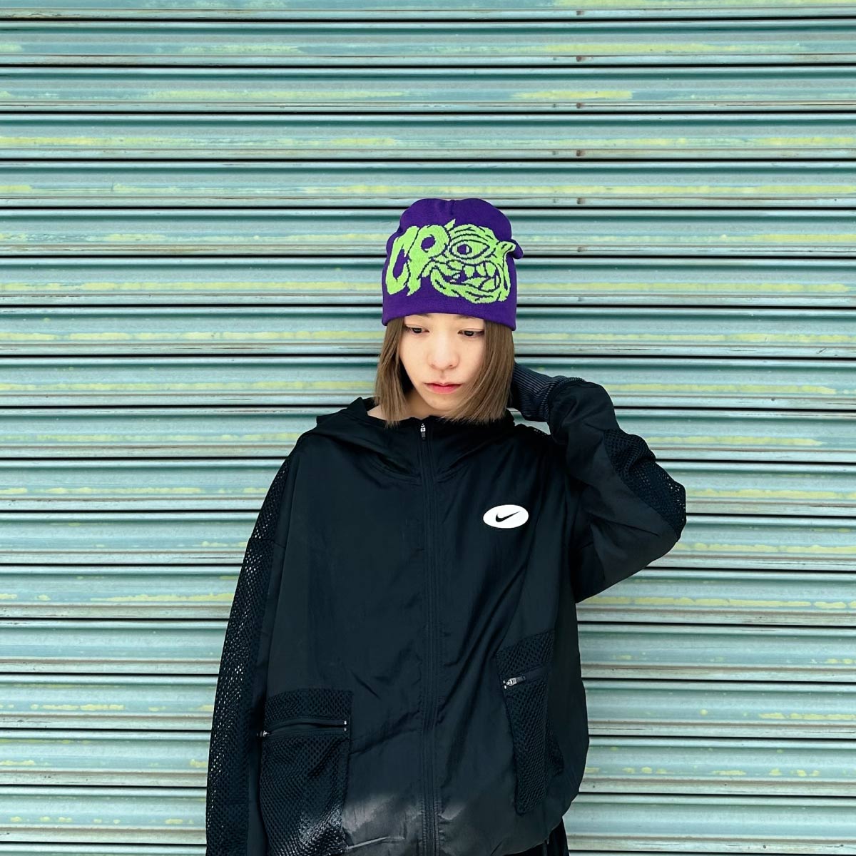 オリジナル編みシングルビーニー [柄糸1色] (品番CPKN-001)