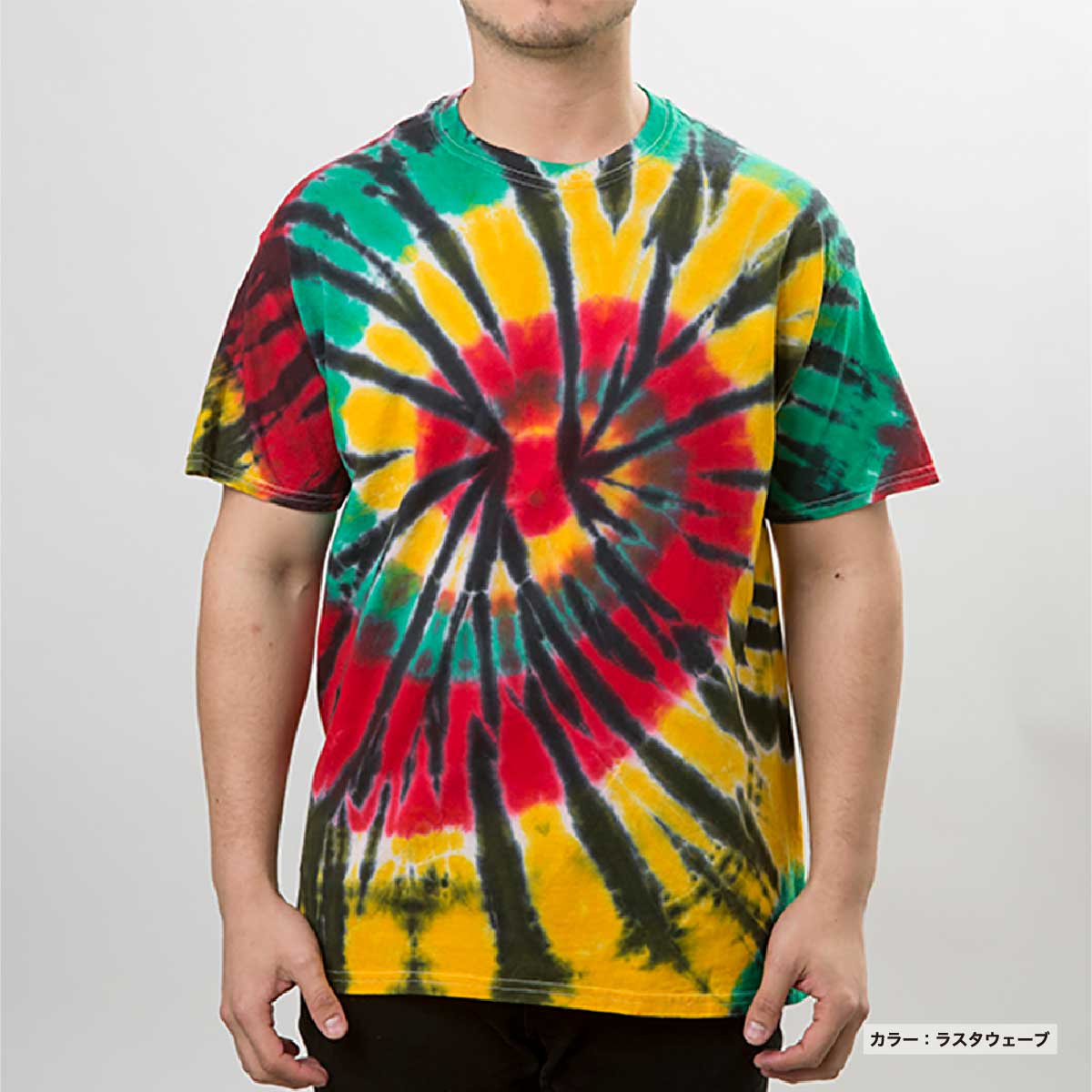 JUMPONE タイダイデザイン Tシャツ CORNER PRINTING | Colortone カラートーン 5.3 oz レインボー