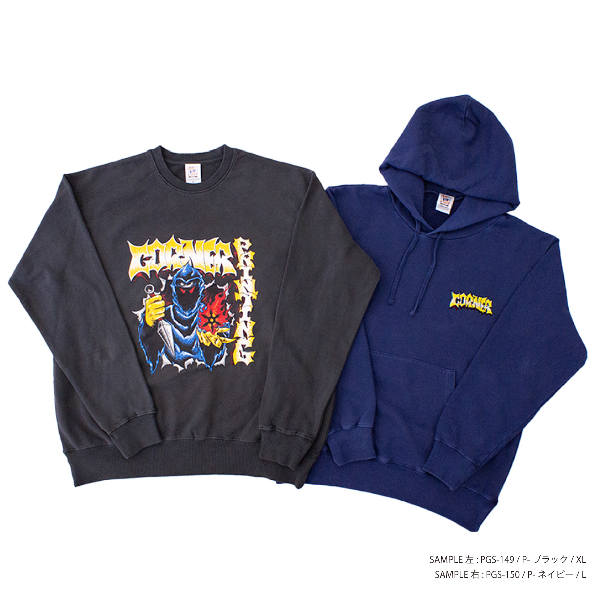 【CPGN STUDIO】25SS★ Daisy Pigment Sweatshirt CORNER PRINTING | CROSS STITCH 10.0 oz Pigmented Sweatshirt