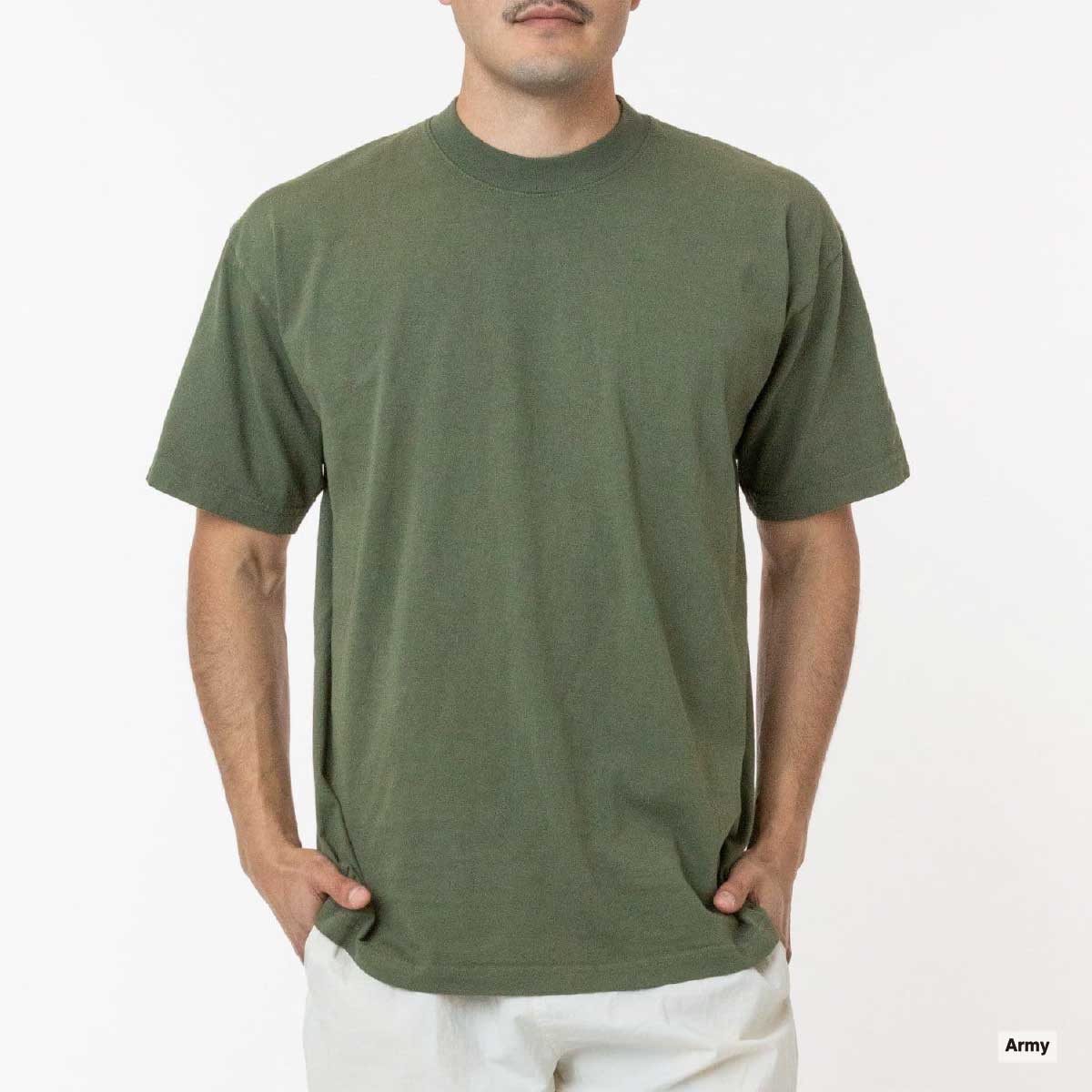 LOS ANGELES APPAREL ロサンゼルスアパレル S/S G-Dye CrewNeck 6.5oz [※国内] (品番1801GD-Z)