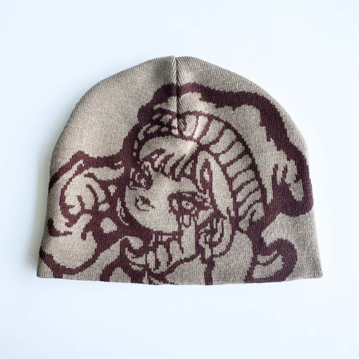 オリジナル編み総柄シングルビーニー [柄糸1色] (品番CPKN-002)