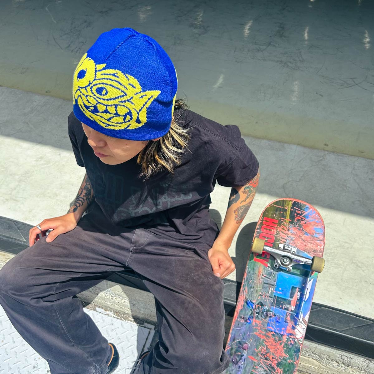 オリジナル編みシングルビーニー [柄糸1色] (品番CPKN-001)