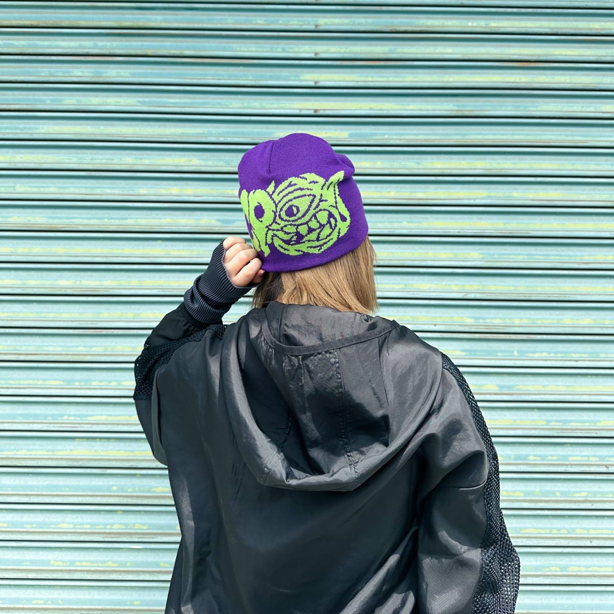 オリジナル編みシングルビーニー [柄糸1色] (品番CPKN-001)