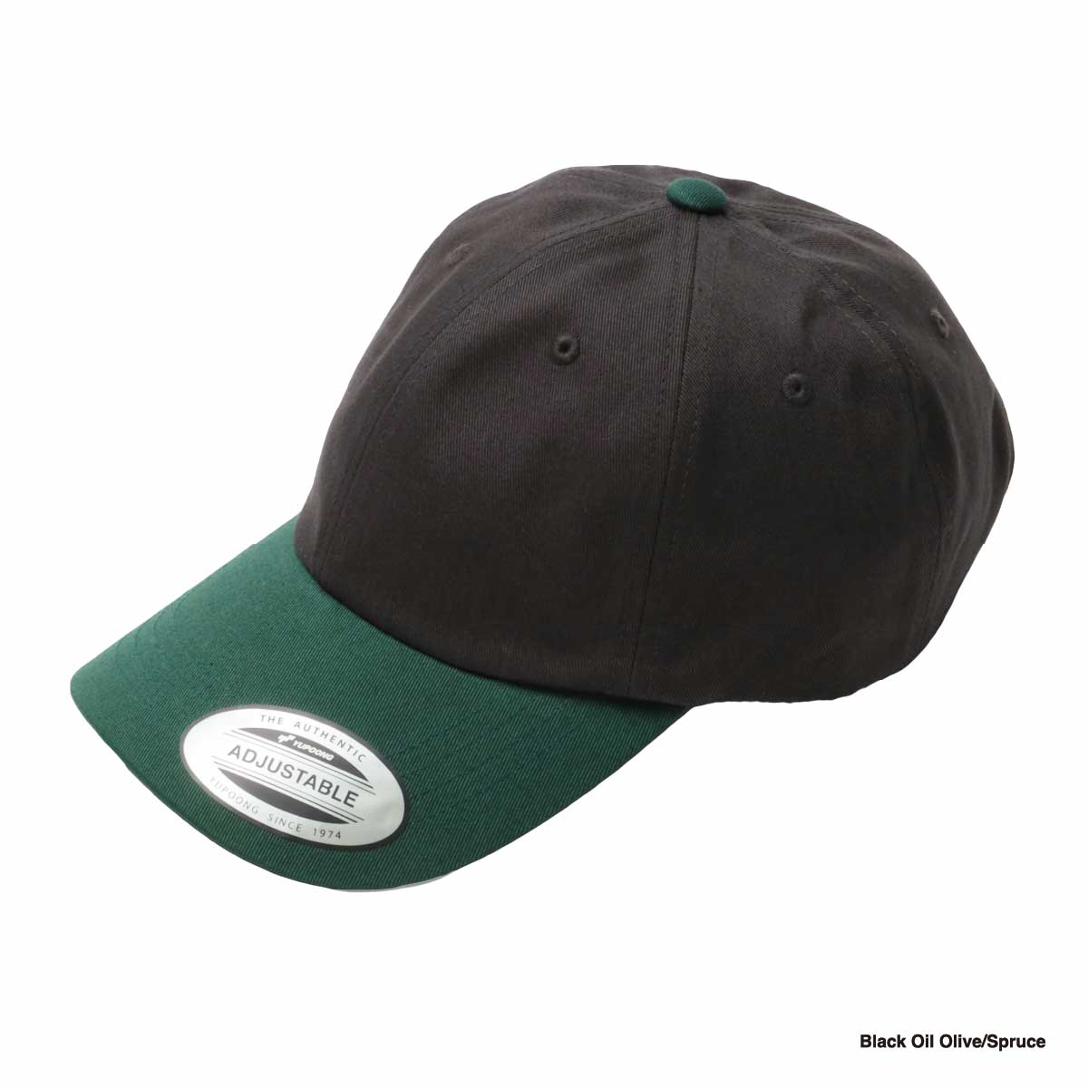 Yupoong 6-Panel Low-Profile Cotton Twill Two-Tone Cap [Via Transport Special Order] (#6245CM-VIA-Z)