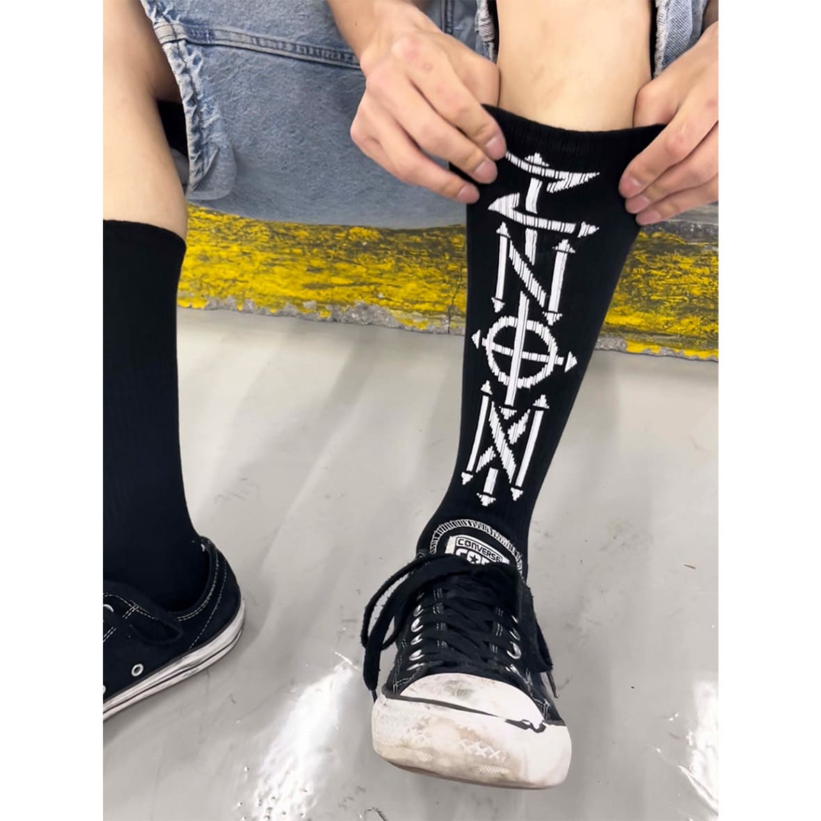 メンズ オリジナル編みスポーツソックス  (品番CPWS-001)