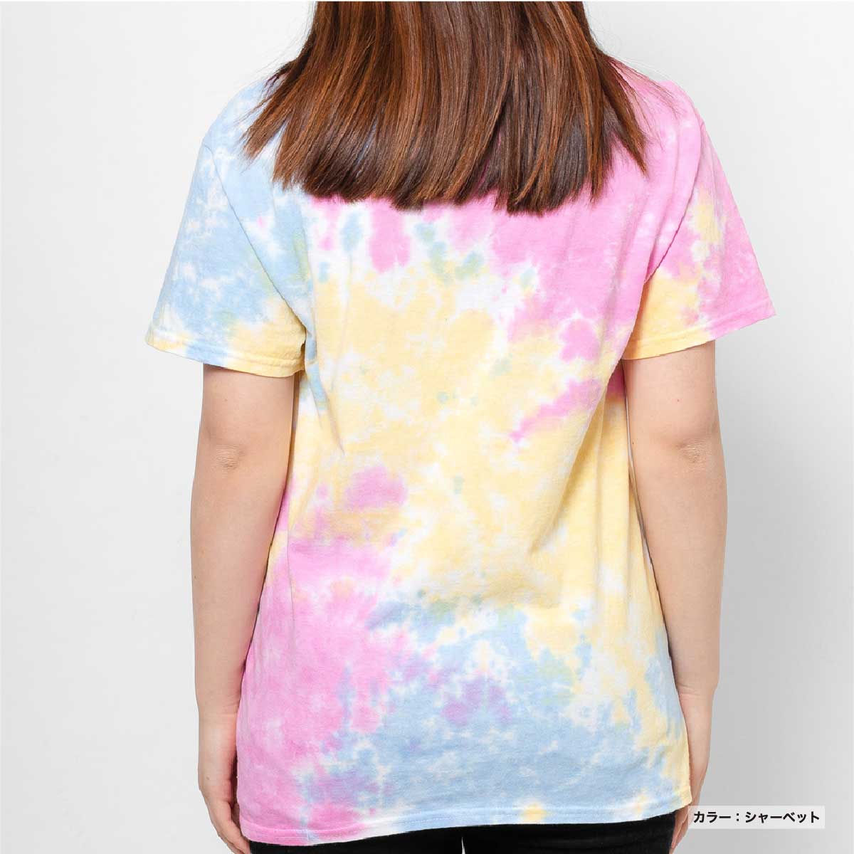 【Kolor】マルチカラー長袖Tシャツ CORNER PRINTING | Colortone カラートーン 5.3 oz レインボー