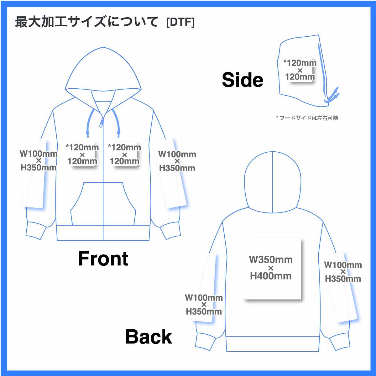 United Athle ユナイテッドアスレ 10.0オンス T/C ボックスシルエット スウェット フルジップ パーカ (裏起毛)(品番5621-01)