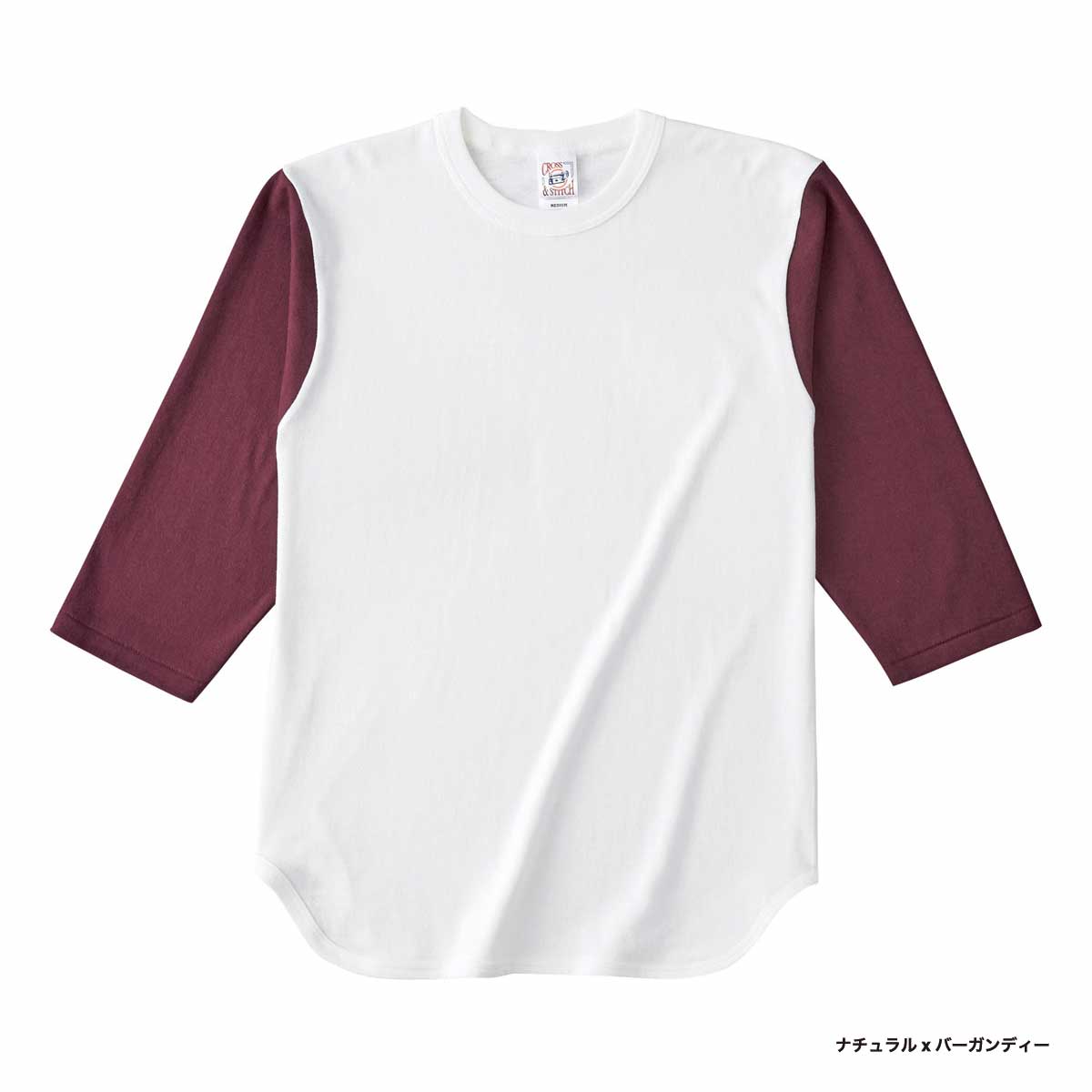 CROSS & STITCH クロスアンドスティッチ 6.2 oz オープンエンド 3/4スリーブ ベースボールTシャツ (品番OE1230)