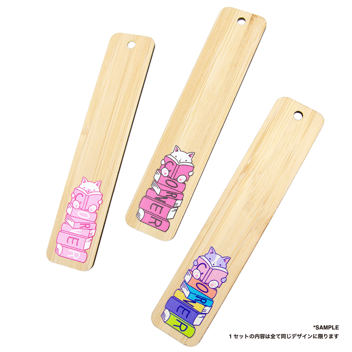 竹製ブックマーク  (3個セット)(品番BBM)