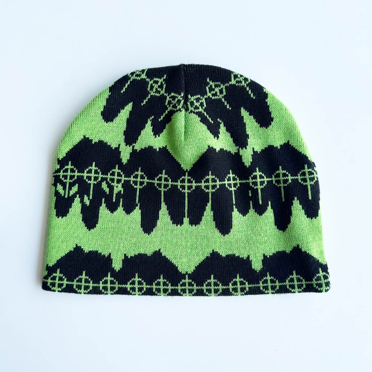 オリジナル編み総柄シングルビーニー [柄糸1色] (品番CPKN-002)