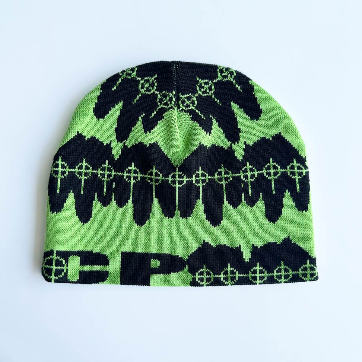 オリジナル編み総柄シングルビーニー [柄糸1色] (品番CPKN-002)