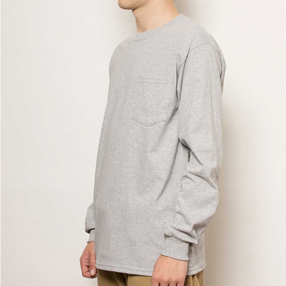 GILDAN ギルダン 6.0 oz ウルトラコットン ロングスリーブ ポケット Tシャツ リブあり (品番2410)