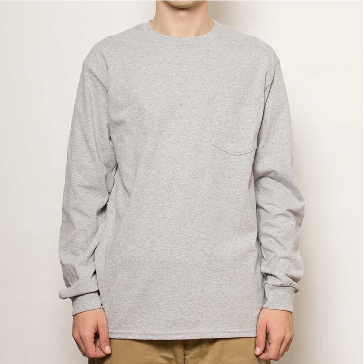 GILDAN ギルダン 6.0 oz ウルトラコットン ロングスリーブ ポケット Tシャツ リブあり (品番2410)