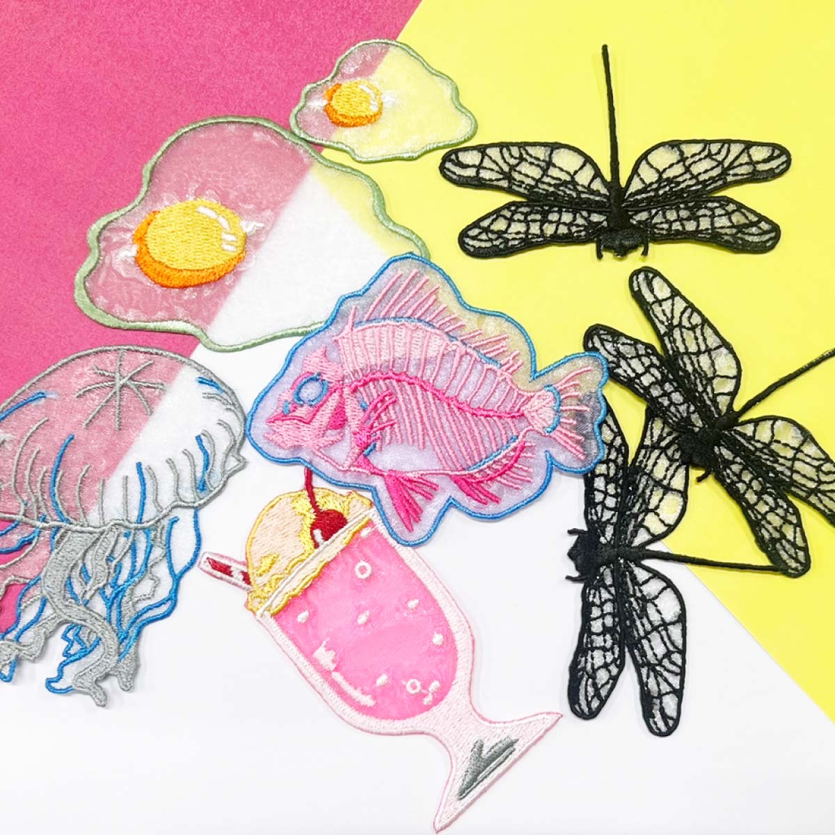 【GINGER掲載商品】 CORNER PRINTING | オーガンジー 刺繍ワッペン80mm × 80mm以内 その他