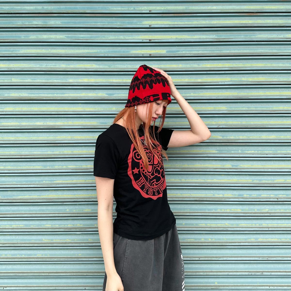 オリジナル編み総柄シングルビーニー [柄糸1色] (品番CPKN-002)