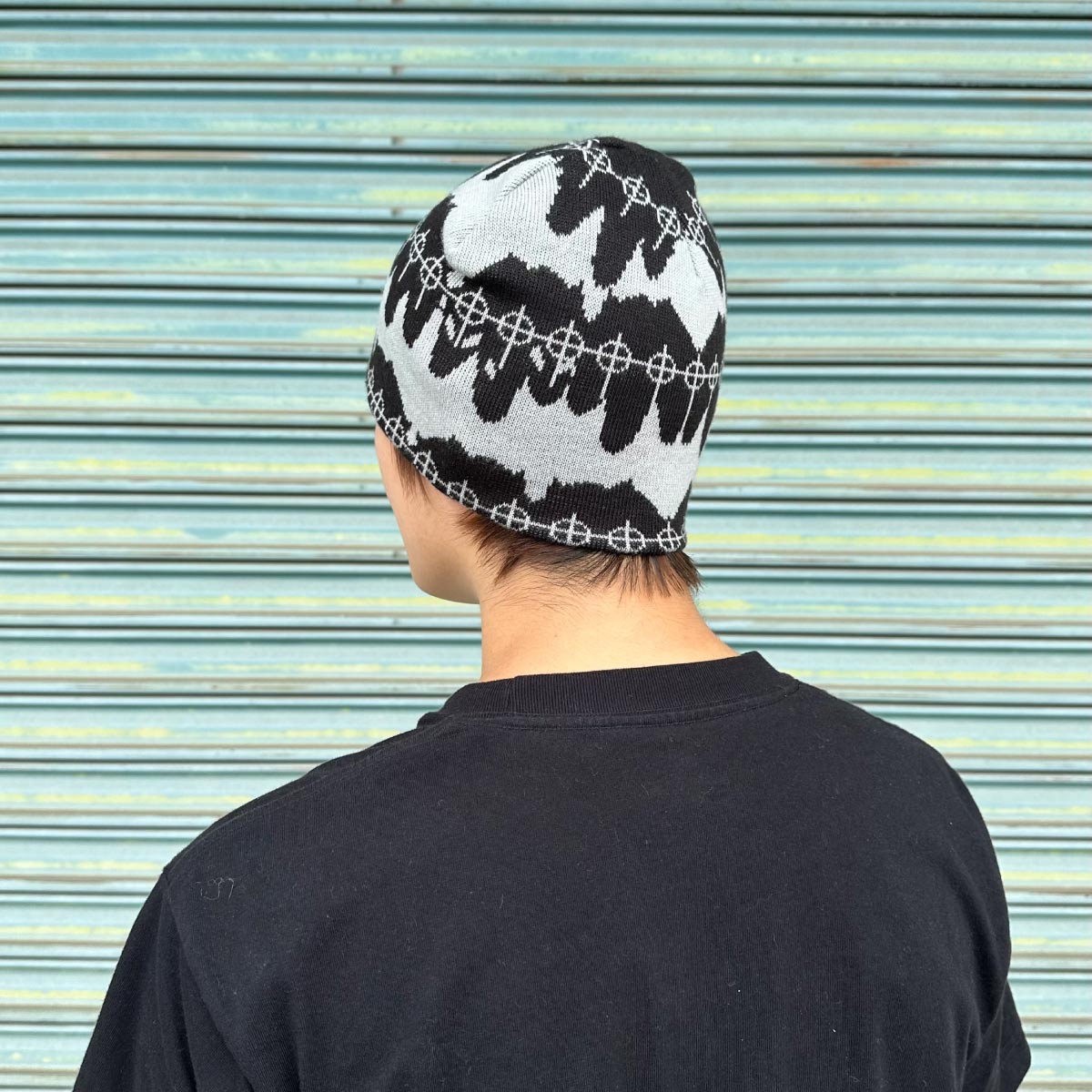 オリジナル編み総柄シングルビーニー [柄糸1色] (品番CPKN-002)