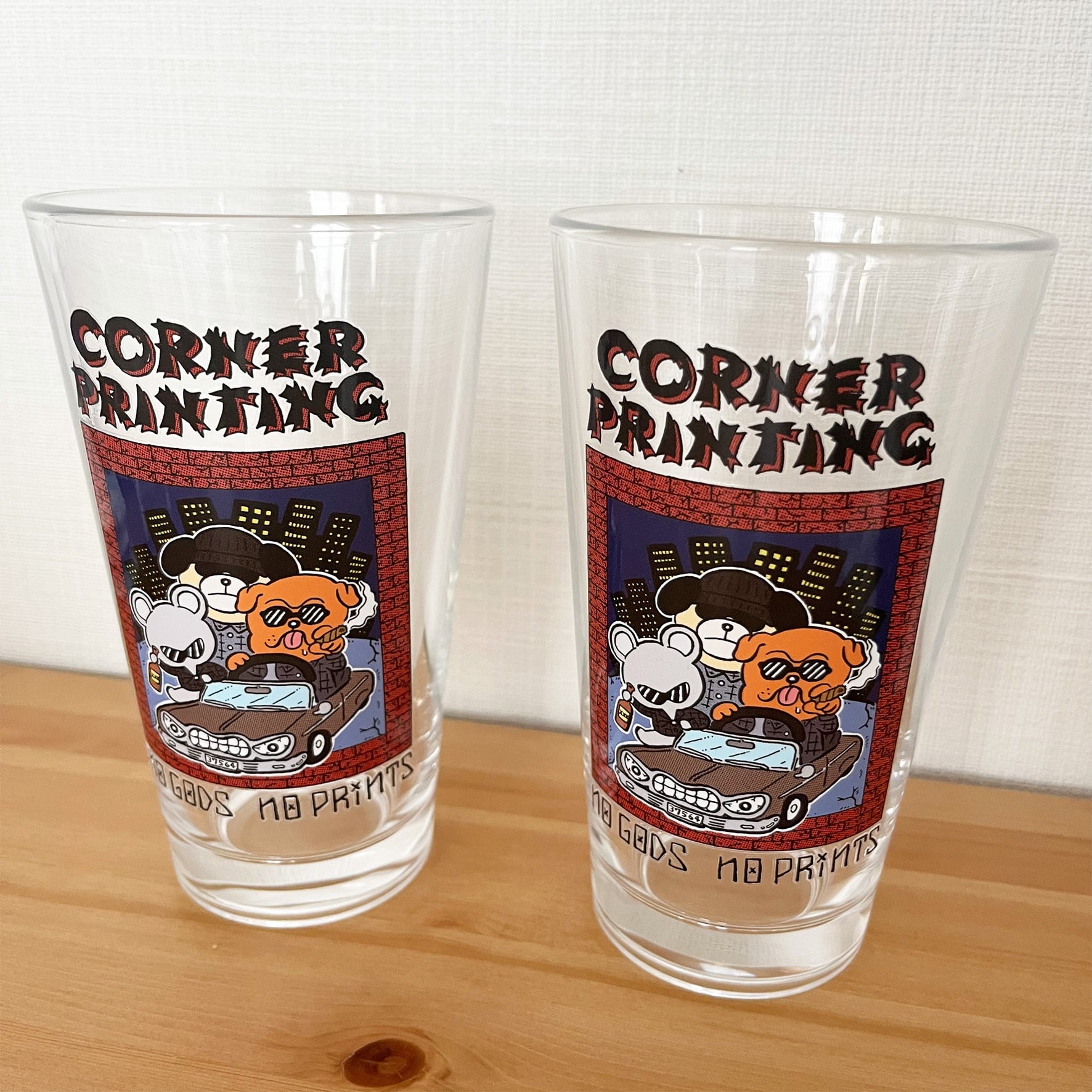noras パイントグラス 480ml CORNER PRINTING | パイントグラス (480ml) (品番13870)
