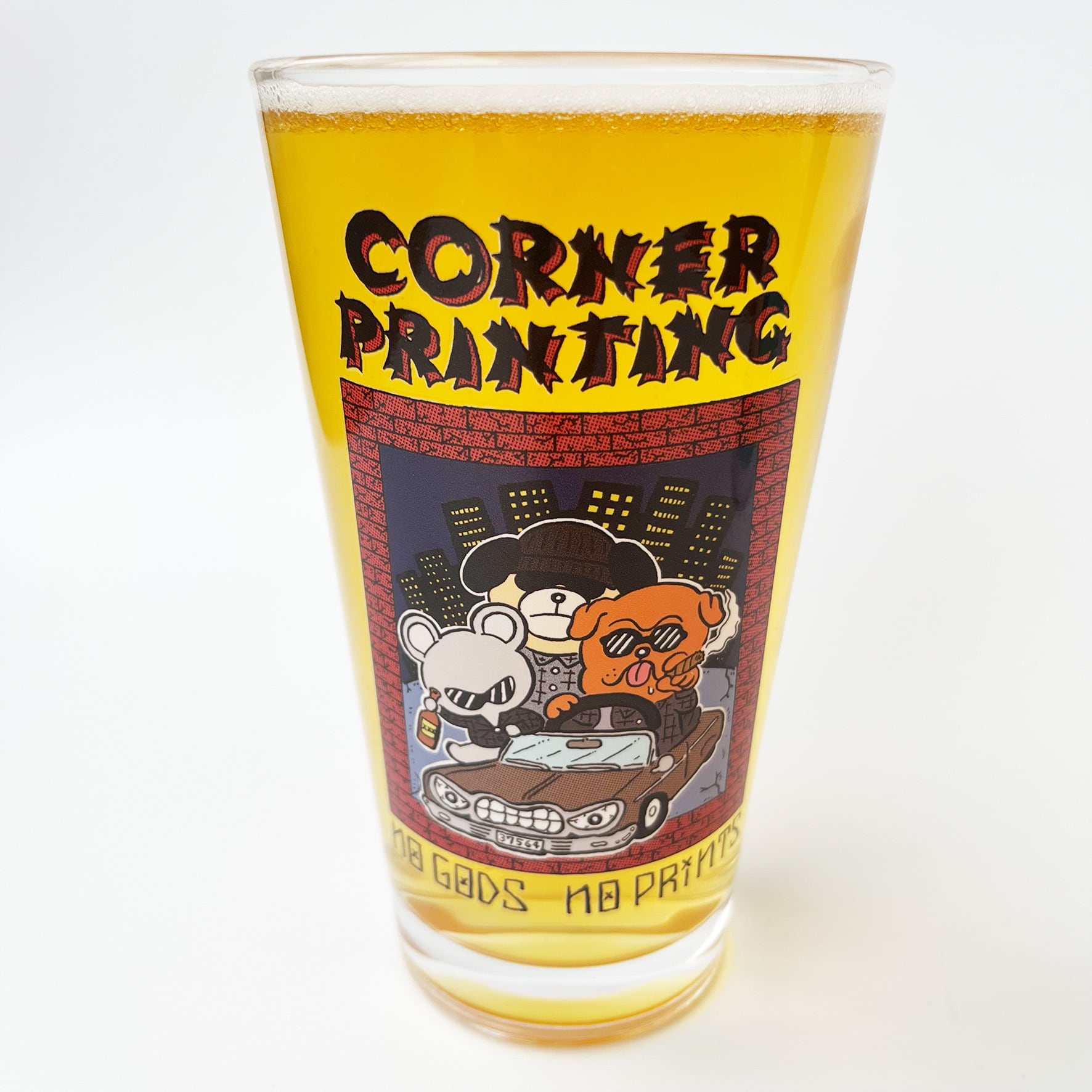 noras くまグラス　パイントグラス　480ml 1個　& マドラー 1本 Amazon.co.jp: GRANDOOR パイントグラス 480ml 大口径 極厚