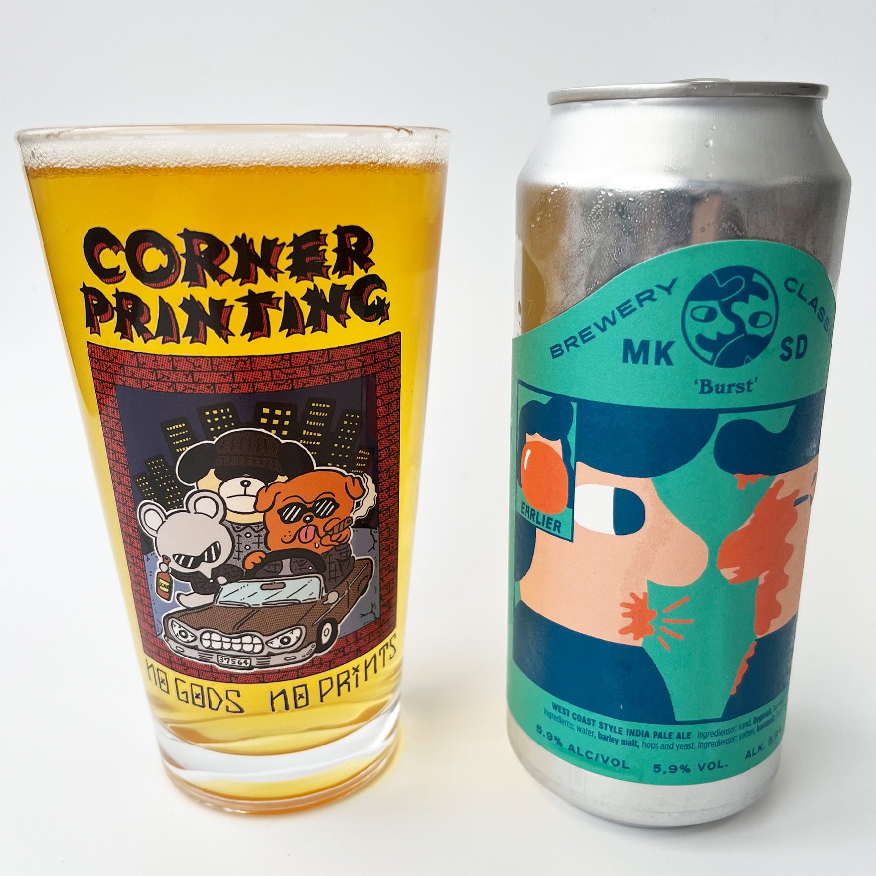 CORNER PRINTING | パイントグラス (480ml) (品番13870)