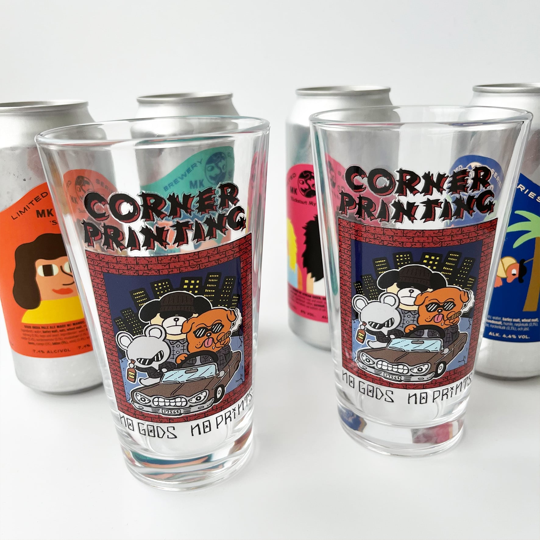CORNER PRINTING | パイントグラス (480ml) (品番13870)