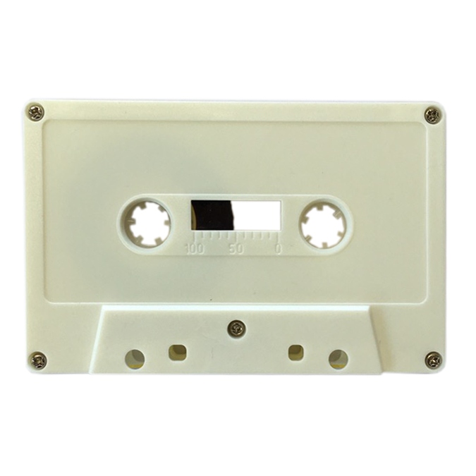 カセットテープ ブランク無地 プラスチックケース付 (10本セット) (品番DUP-CTB)
