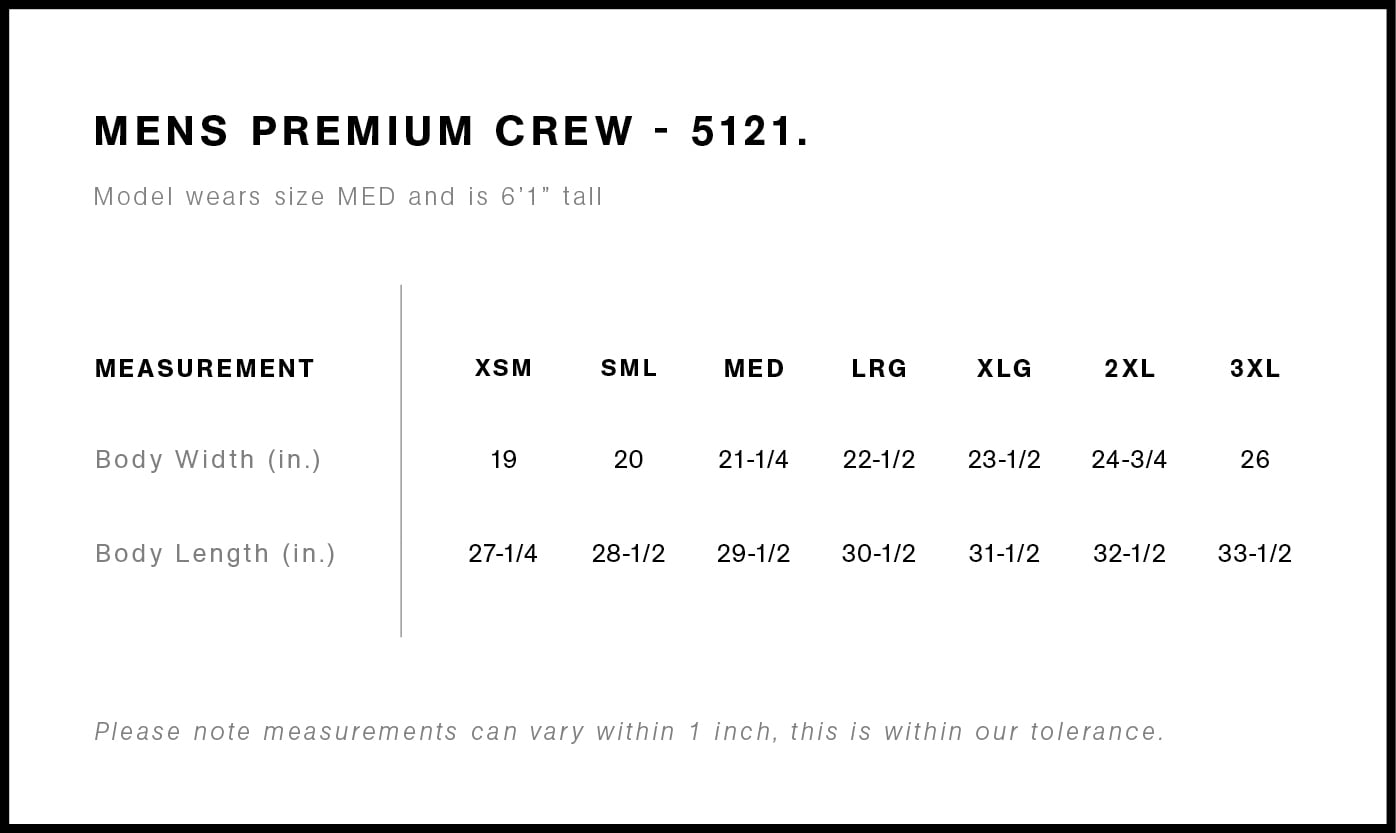 【在庫限り】 AS Colour アズカラー 10.3 oz Mens Premium Crew (品番5121US)